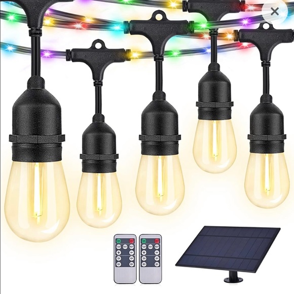Other - New Solar Outdoor Lights, RGB+2700K Waterproof Dimmable Shatterproof S14 Bulbs